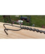 VTG Hand-Forged Iron Tool Twisted Handle Coal Rake Grabber Primitive Garden Wire - $29.70