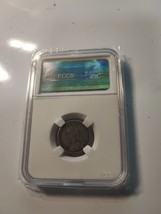 1890 Victoria Jubilee Head sixpence Silver Coin in coins slab display ho... - $44.13