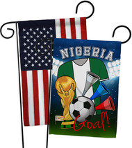 World Cup Nigeria Soccer - Impressions Decorative USA - Applique Garden Flags Pa - £24.75 GBP