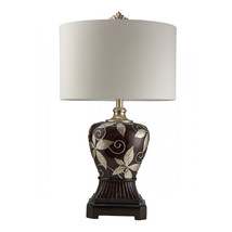 30.75 in. Folius Floral Foliage Table Lamp - Brown &amp; Silver - $4,736.18 MXN