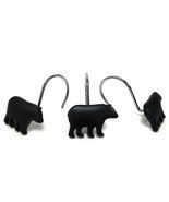Black Bear Shower Curtain Hook Set of 12 Rustic Bathroom Accessories - $600.99 MXN