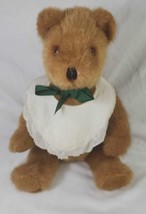 Vintage Alresford Crafts Teddy Bear Plush 16&quot; Bow Apron Made in England Handmade - £31.75 GBP