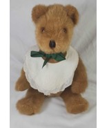 Vintage Alresford Crafts Teddy Bear Plush 16&quot; Bow Apron Made in England ... - £31.25 GBP