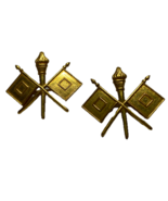 CIRCA 1900-1902, SIGNAL, ENLISTED, COAT COLLAR INSIGNIA, GILT, PIN-BACKS - €17,18 EUR