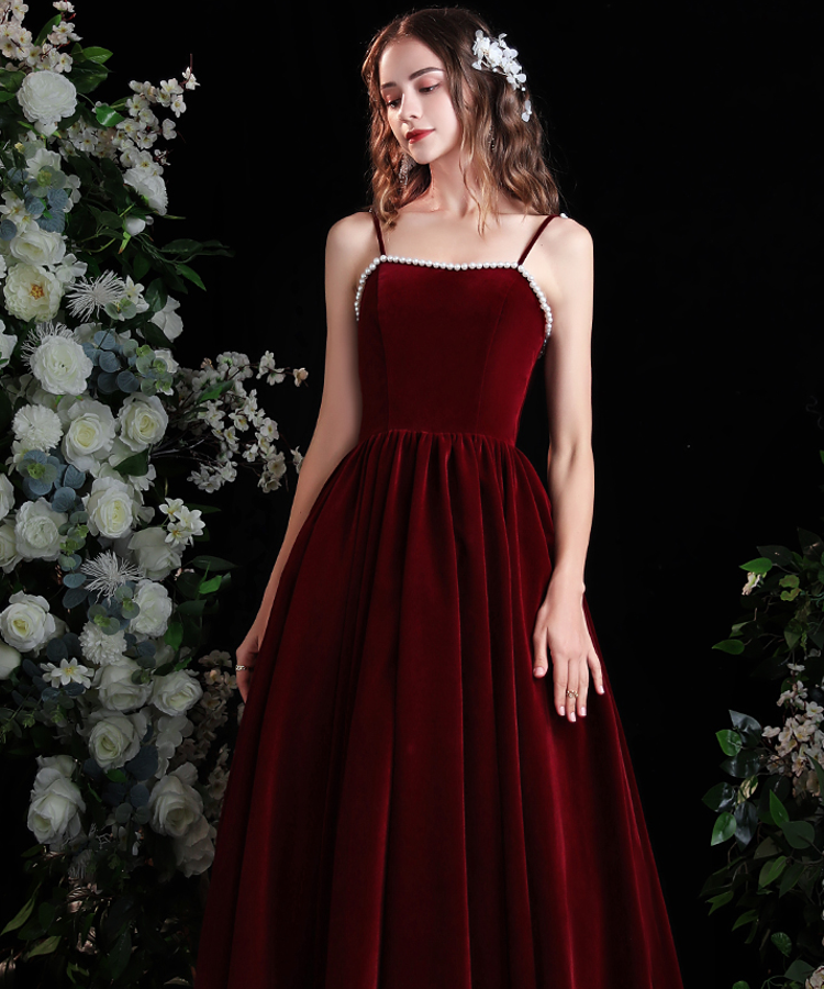 Pinot Noir Velvet Midi Dress - $64.99+