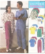 Misses Mens Medical Dental Scrubs Uniform Cardigan Shirt Pants Sew Patte... - $9.99