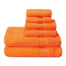 Ultra Soft 6 Pack Cotton Towel Set, Contains 2 Bath Towels 28X55 Inch, 2... - £36.17 GBP