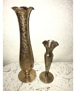 Vintage Gold Vases Glastonbury Lotus MCM Elegant Regency Romantic Chic B... - €33,60 EUR