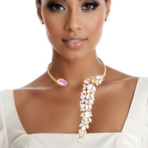Necklace AURBO Crystal Drop Choker for Women - $61.49