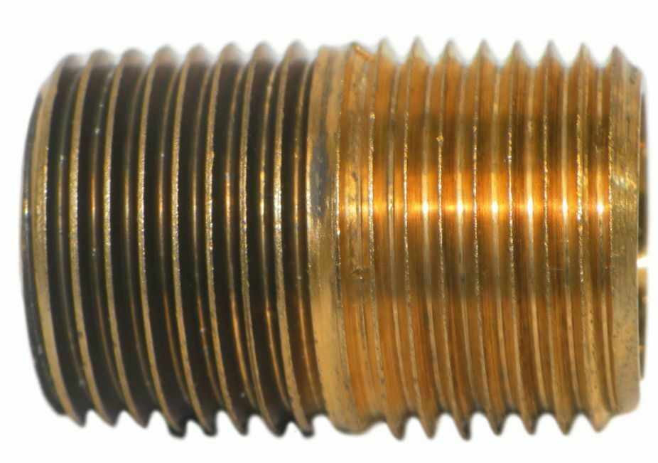 Big A Service Line 3-21260 Brass Close Nipple Fitting Male Thread Size: ... - $12.75