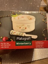 Pfaltzgraff Winterberry Bowl Dip Mix Set Spreader NIB - £11.34 GBP