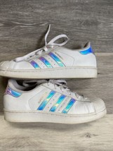 Adidas Shoes Womens 6 Superstar J Iridescent Sneakers AQ6278 Hologram White - £23.64 GBP