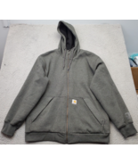 Carhartt Defender Rain Hoodie Men Medium Gray Lined Drawstring Ribbed Cu... - $67.85 CAD