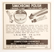 1967 Simichrome Polish Advertisement Competition Chemicals Iowa Vintage ... - $19.99
