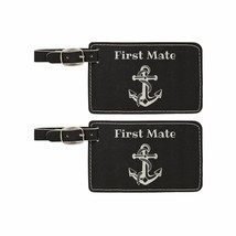 Luggage Tags First Mate with Anchor Nautical Travel Gifts Accessories 2 ... - £13.61 GBP