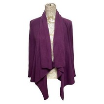 Cashmere Lord &amp; Taylor purple waterfall shawl cardigan Size Large Petite L - £37.86 GBP