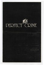 Perfect Crime Program Warren Manzi The Actors Collective  - £10.98 GBP