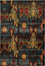 Oriental Weavers Sedona 4378H 8x11  Rectangle - Charcoal/ Blue-Nylon/PolyP - £458.38 GBP