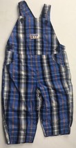 Carters 6-9 M Child Of Mine Overalls Plaid Blue White Red Pants Boys - £16.01 GBP