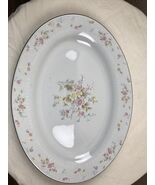Crescent Fine China Jie Pai 9&quot; Floral Pattern With Gold Rim Serving Bowl - $24.15