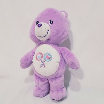 Care Bears Purple Lollipop Share Bear 11&quot; Stuffed Animal Plush 2003  - $14.84