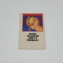 Fireball Island 1986 Vintage Original Card - "Magic Talisman Stops A Fireball" - $11.87