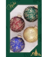 Christmas Glass Balls Ornaments Tree Decoration Hanging Globe Glitter Xm... - £25.56 GBP