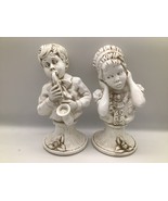 Vintage 1971 Universal Statuary Boy Girl Bust Statues U. Kendrick Music ... - $34.60