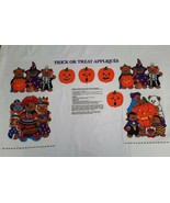 Halloween Trick Or Treat  Applique Fabric Panel W/ Bears in Costumes &amp; P... - £7.74 GBP