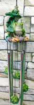 Ebros Pond Green Frog Family On Lily Pads Resonant Relaxing Wind Chime P... - €28,52 EUR