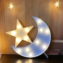 Decorative Moon-Star Night Light,Cute LED Nursery Night Lamp Gift-Marqu - £24.21 GBP