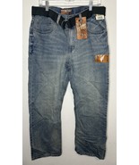 Lee Dungarees Men’s Belted Relaxed Boot Cut Jeans Size 34X32 - $741.18 MXN