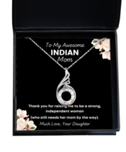 Necklace Present For Indian Mom - To My Awesome Mom - Jewelry Phoenix Pendant  - $49.95