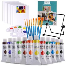 Inburit Art Paint Set for Kids, Painting Supplies Kit with 5 Canvas Pane... - $46.99