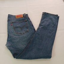 Levi's 505 Straight Regular Fit Men's Blue Denim Cotton Jeans Size (34×32) image 2