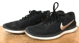 Nike Flex Run 898476-008 Black Running Athletic Shoes Sneakers Womens 6 ... - $29.69