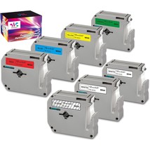 7 Pack Compatible Color M Tape Replacement For Brother P-Touch M Series 12Mm 0.4 - £25.53 GBP