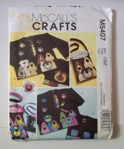 McCall&#39;s 5407 Dog Appliques Totes and Bags - $12.86