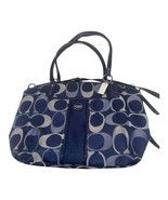Coach Hobo Signature Navy Blue &amp; Gray Shoulder Bag Blue Purse Vintage - $68.52 CAD