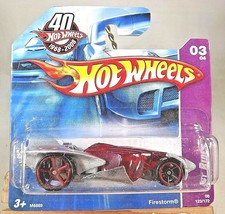 2008 Hot Wheels #123 Jet Rides 3/4 FIRESTORM Silver/Red w/Red OH5 Sp Short Card - £6.84 GBP