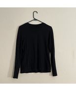 H&amp;M Long Sleeve Regular Fit T-shirt Tee Small Black Men Crew Neck Pull Over - $16.54 CAD