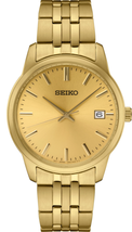 Seiko Essentials Gold Tone Men Watch SUR442 - £156.68 GBP