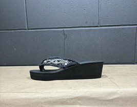 Candie’s Chunky Black Platform Sandals Women’s Sz 7 - £19.63 GBP