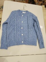 Cloth by Design Women XS New Blue Long Sleeve Knit Sweater Cardigan NWT - $31.25 CAD