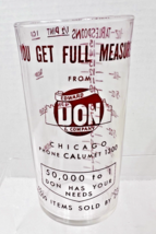 Edward Don &amp; Company Restaurant Supply 1950&#39;s Advertising Measure Glass - $22.28