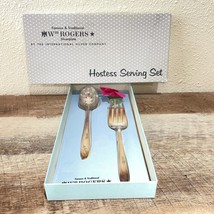 Vintage W. M. Rogers Silverplate By I.S. Co Hostess Serving Set Fork And Spoon - £10.11 GBP