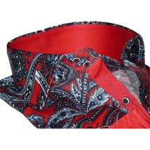 Men Shirt J.Valintin Turkey Usa Egyption Cotton Axxess Style 5406-04 Red image 2