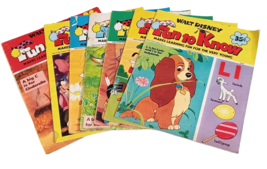 Lot of 7 Walt Disney Fun to Know Magazines 1972 1973 - £17.48 GBP