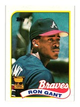 1989 Topps #296 Ron Gant Atlanta Braves - £2.35 GBP