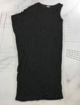 L&#39;Agence Midi Tank-Kleid Damen Medium Schwarz Asymmetrisch Lagenlook Dra... - £59.31 GBP